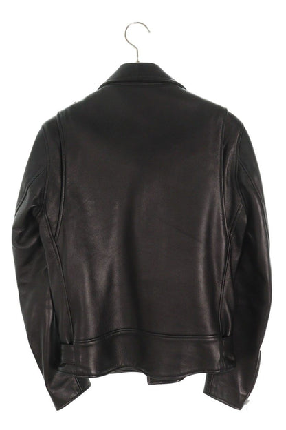 LITHIUM HOMME Leather Double Riders Jacket Black Size 46