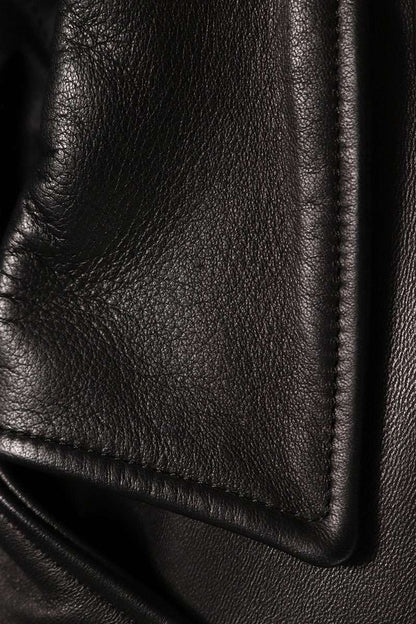 LITHIUM HOMME Leather Double Riders Jacket Black Size 46