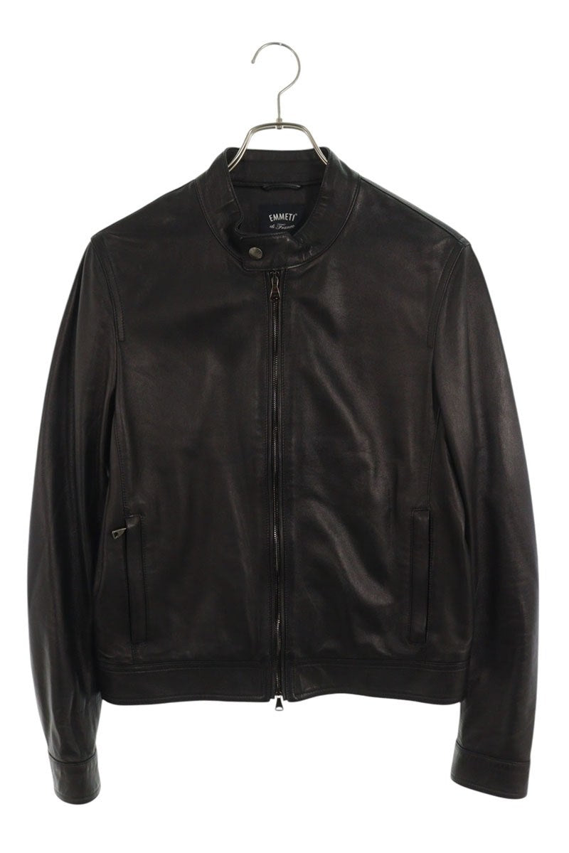 EMMETI Nappa Lambskin Single Rider Leather Jacket Size S