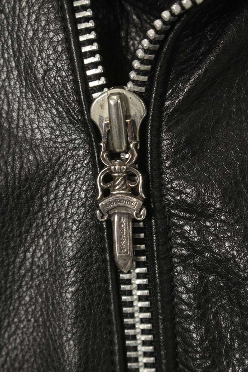 Chrome Hearts JJ DEAN Scarf Lined Dagger Zip Riders Size S