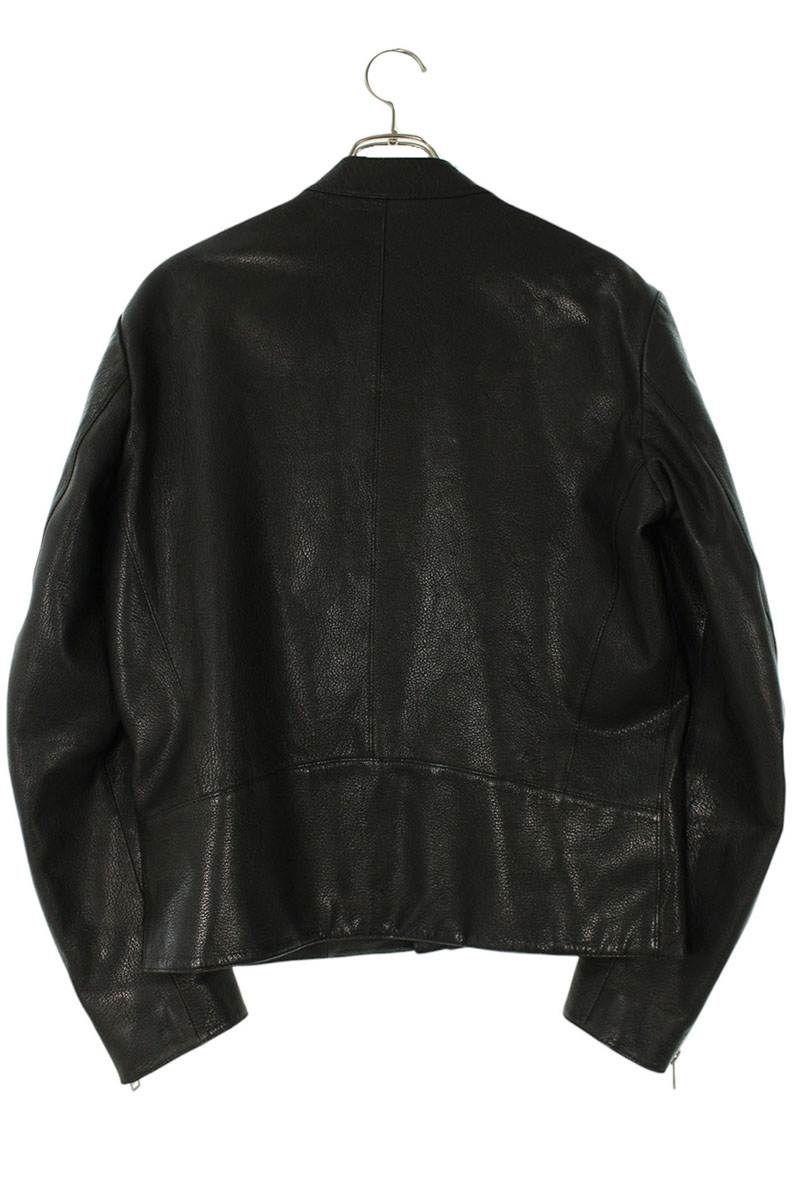 Maison Margiela 20SS 5ZIP Leather Rider Jacket Black Size M