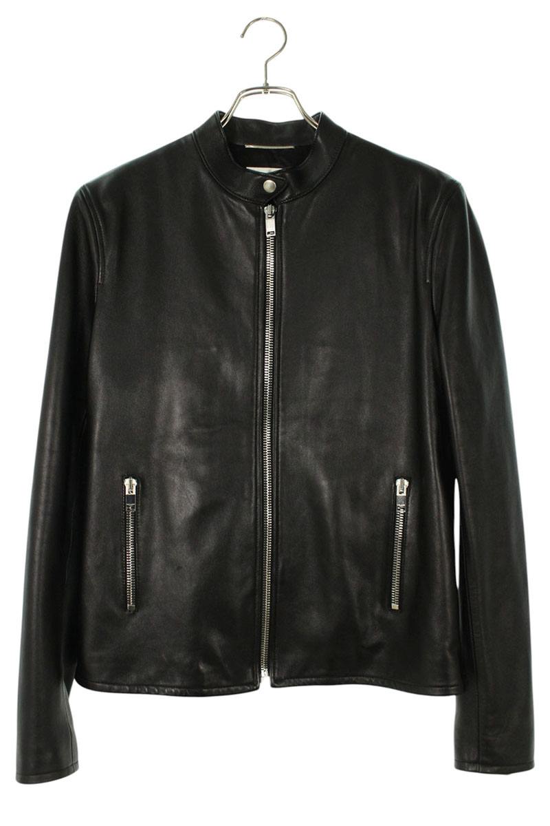 SAINT LAURENT PARIS Black Keith Single Leather Jacket Size L