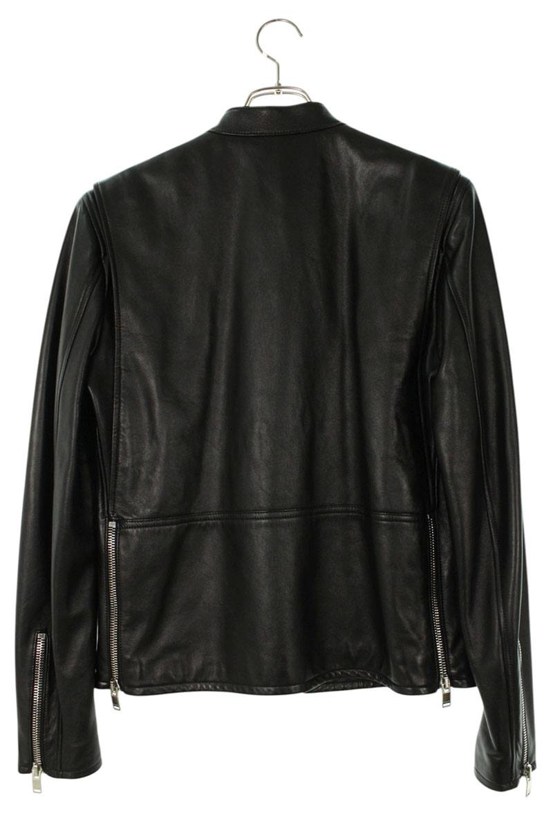 SAINT LAURENT PARIS Black Keith Single Leather Jacket Size L