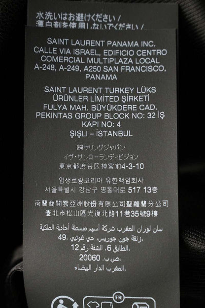 SAINT LAURENT PARIS Black Keith Single Leather Jacket Size L