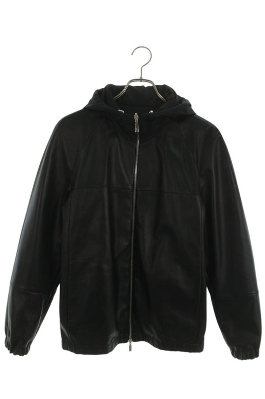 DIOR Black Reversible Hooded Lamb Leather Jacket Size XS