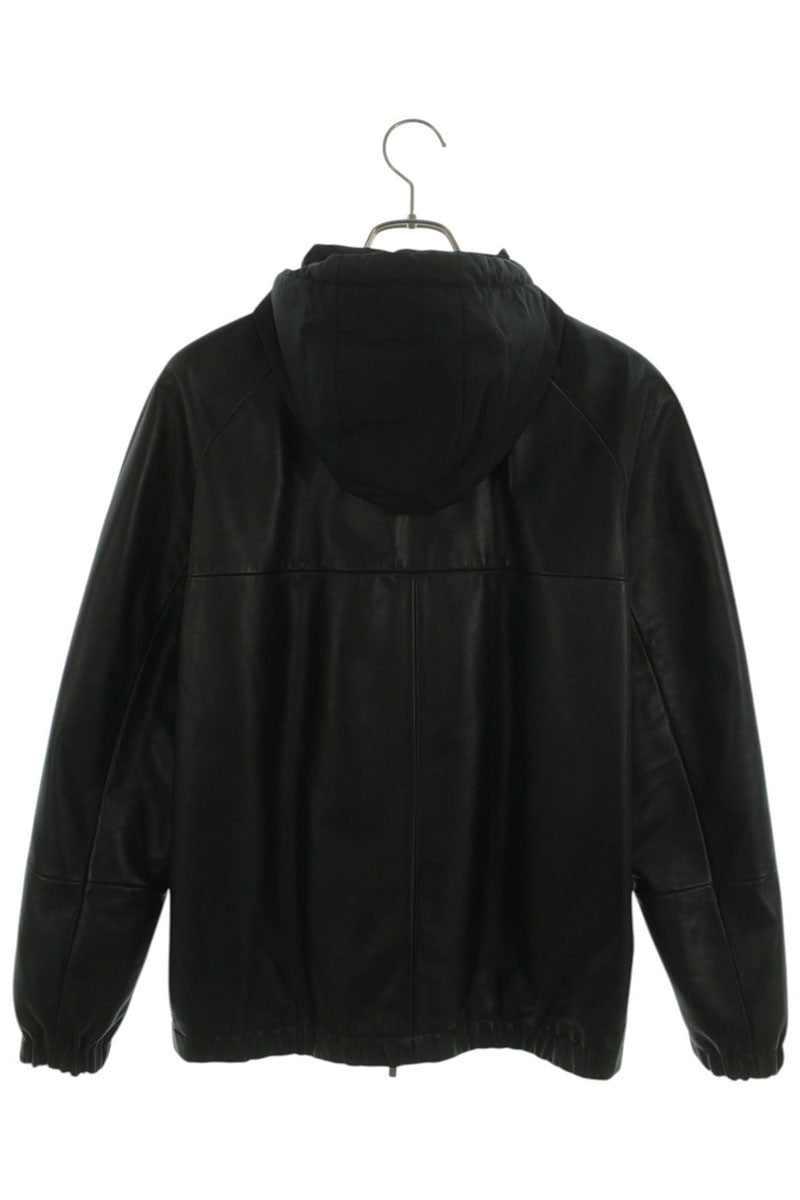 DIOR Black Reversible Hooded Lamb Leather Jacket Size XS