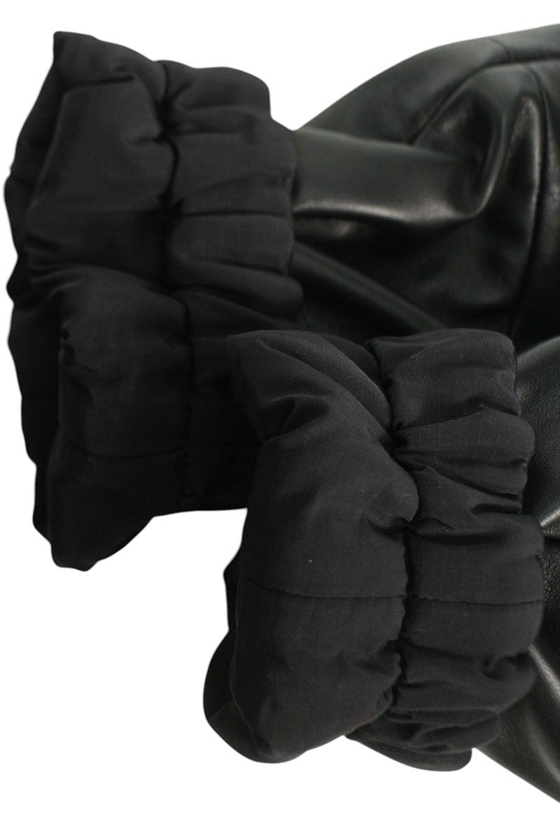 DIOR Black Reversible Hooded Lamb Leather Jacket Size XS