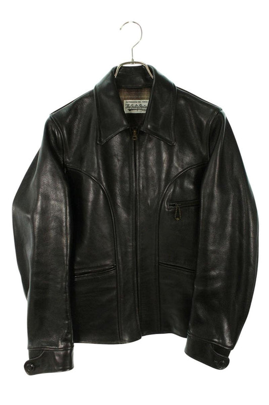 Wacko Maria LEATHER SPORTS JACKET Horsehide Black Size M