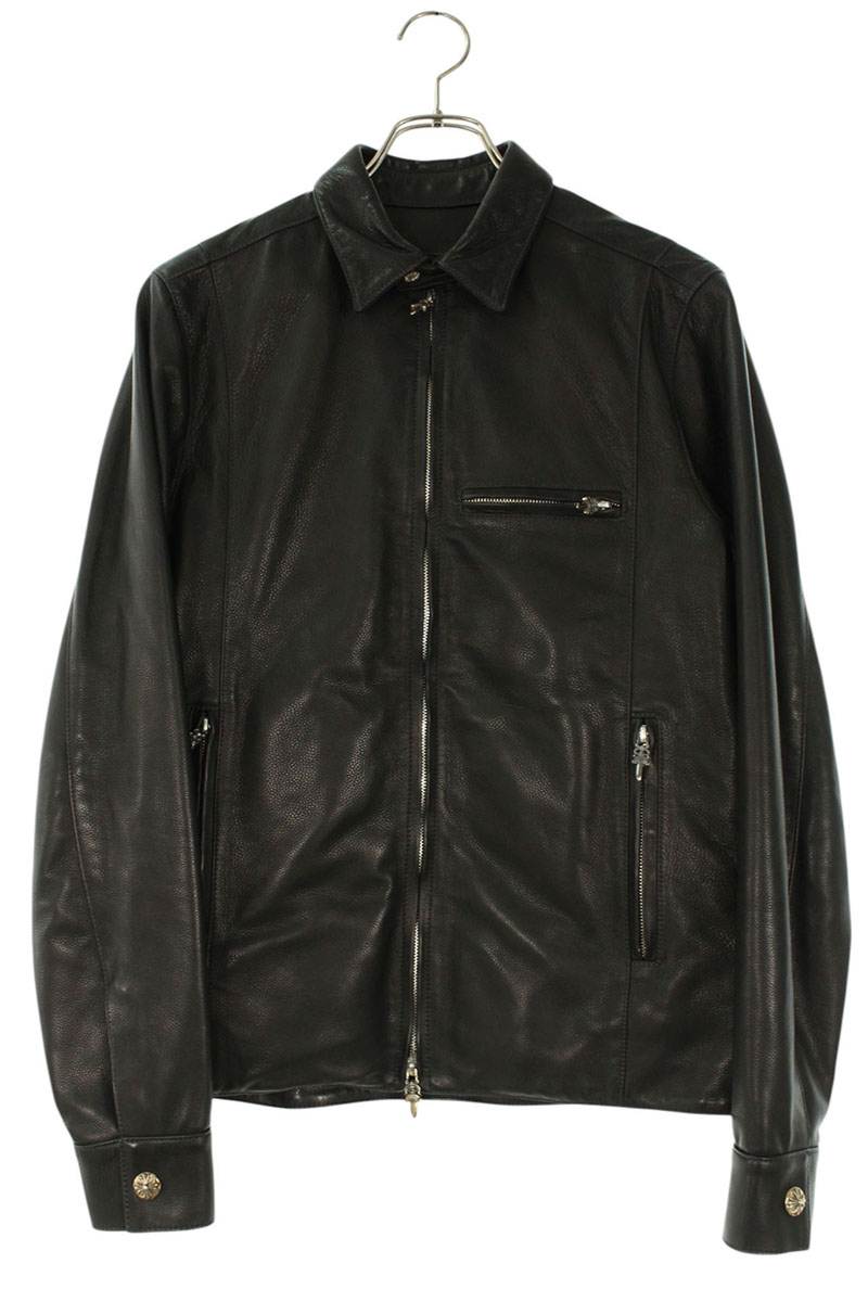 Chrome Hearts ACTIVE DUTY LTHR Dagger Zip Leather Size S