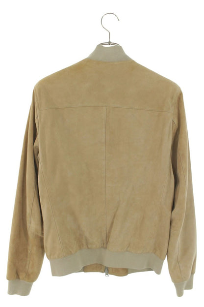 All Saints KEMBLE BOMBER Suede Zip Jacket Beige Size XS