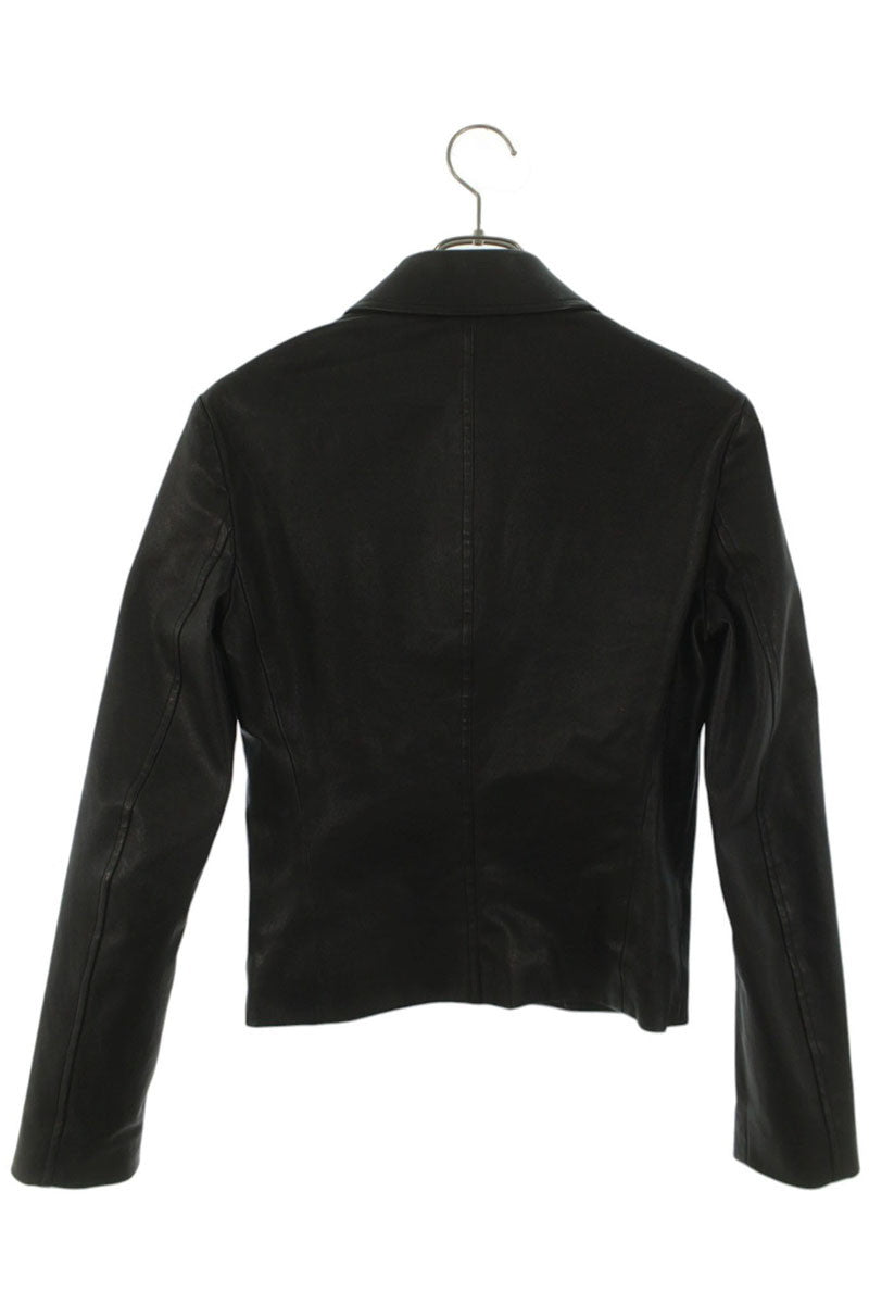 GUCCI Black Washed Stretch Nappa Leather Jacket Size S