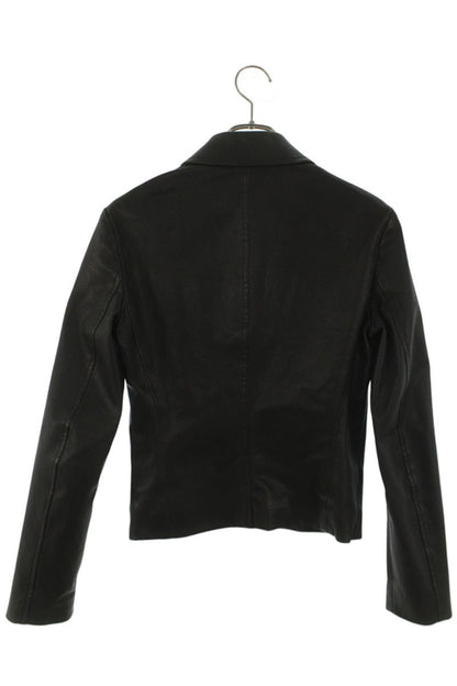 GUCCI Black Washed Stretch Nappa Leather Jacket Size S