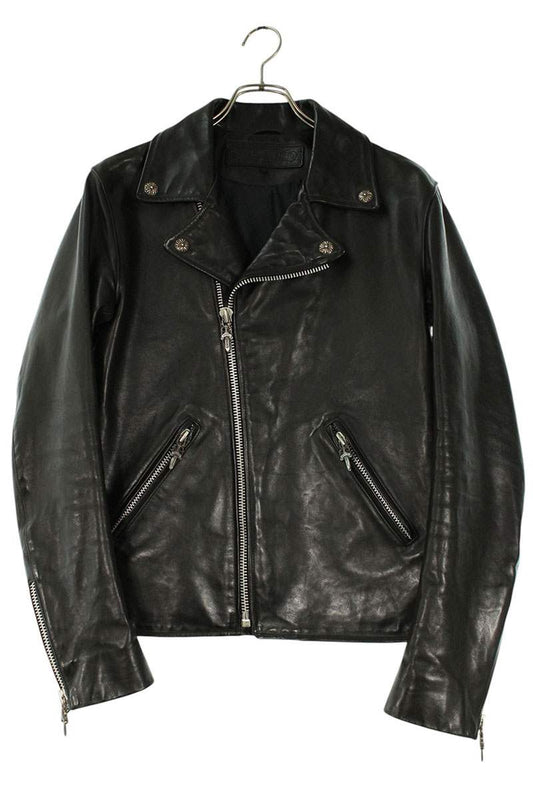 Chrome Hearts BASIC MOTO Dagger Zip Horsehide Jacket Size S