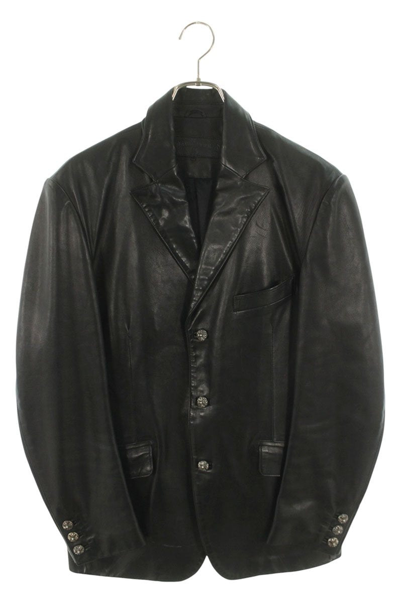 Chrome Hearts Cross Ball 3B Leather Tailored Jacket Size L