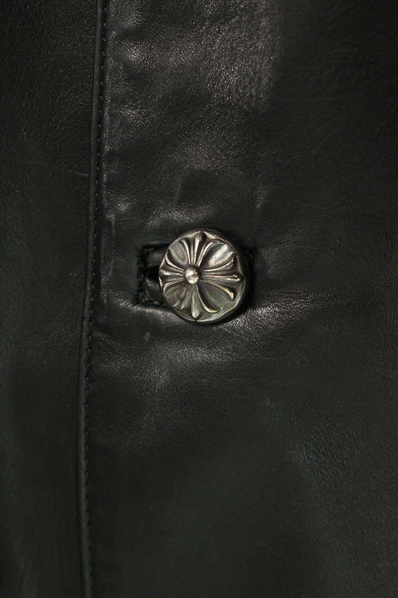 Chrome Hearts Cross Ball 3B Leather Tailored Jacket Size L