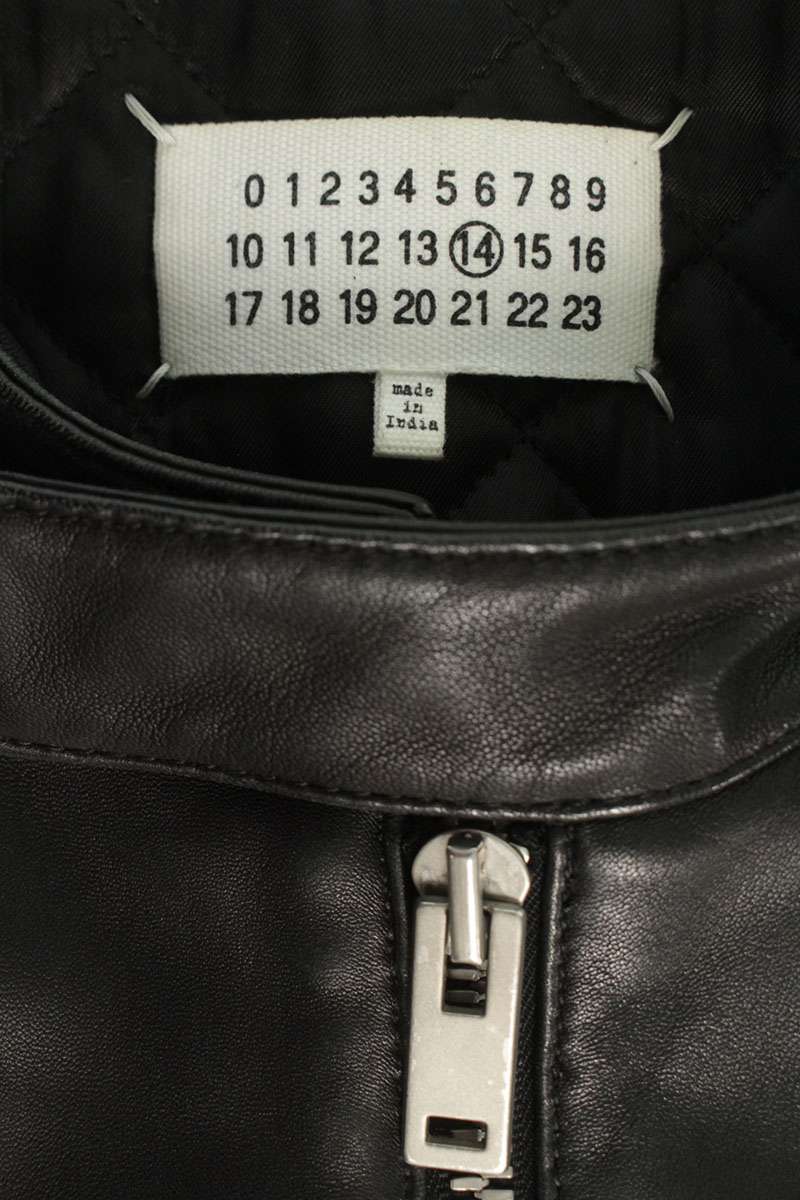 Maison Margiela 16AW 5-Zip Riders Leather Jacket Size XS