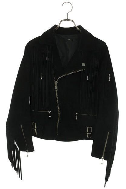 blackmeans Black Fringe Suede Rider Jacket Size M