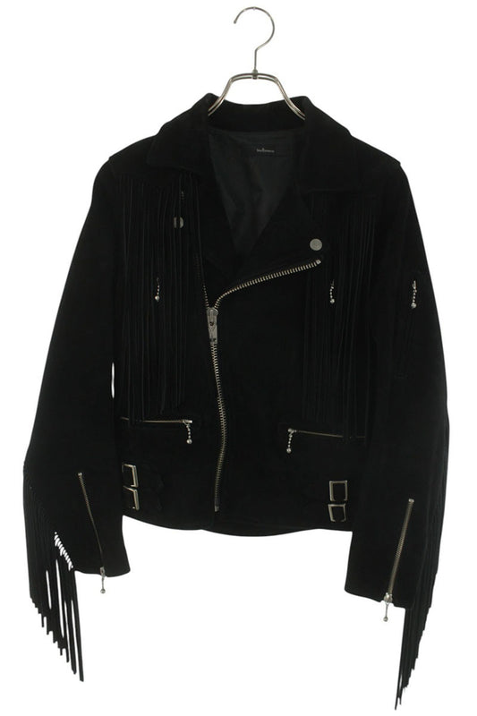 blackmeans Black Fringe Suede Rider Jacket Size M