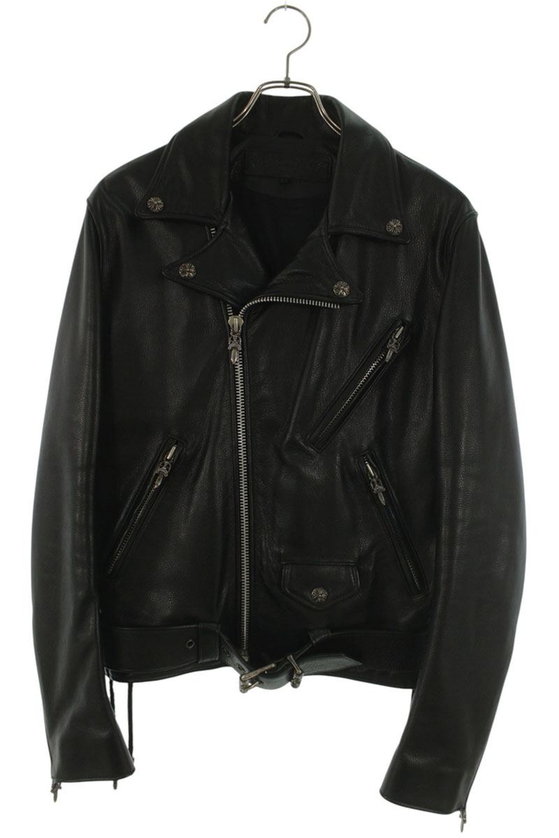 Chrome Hearts JJ DEAN Dagger Zip Rider Leather Jacket Size M