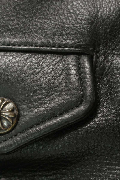Chrome Hearts JJ DEAN Dagger Zip Rider Leather Jacket Size M