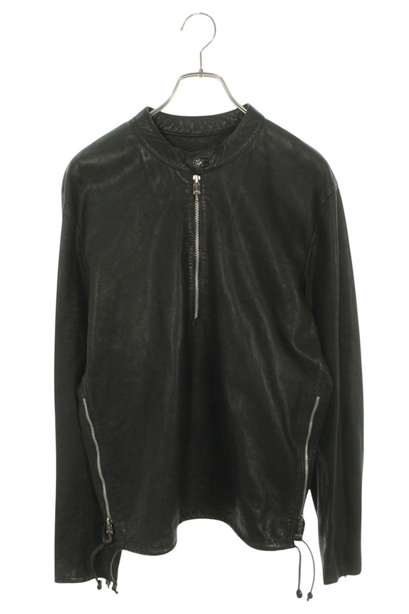 Chrome Hearts EZ RIDER Dagger Half Zip Leather Jacket Size M