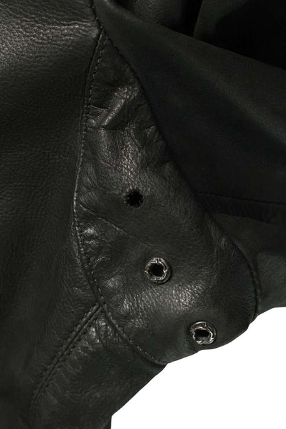 Chrome Hearts EZ RIDER Dagger Half Zip Leather Jacket Size M