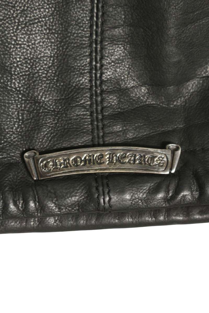 Chrome Hearts EZ RIDER Dagger Half Zip Leather Jacket Size M