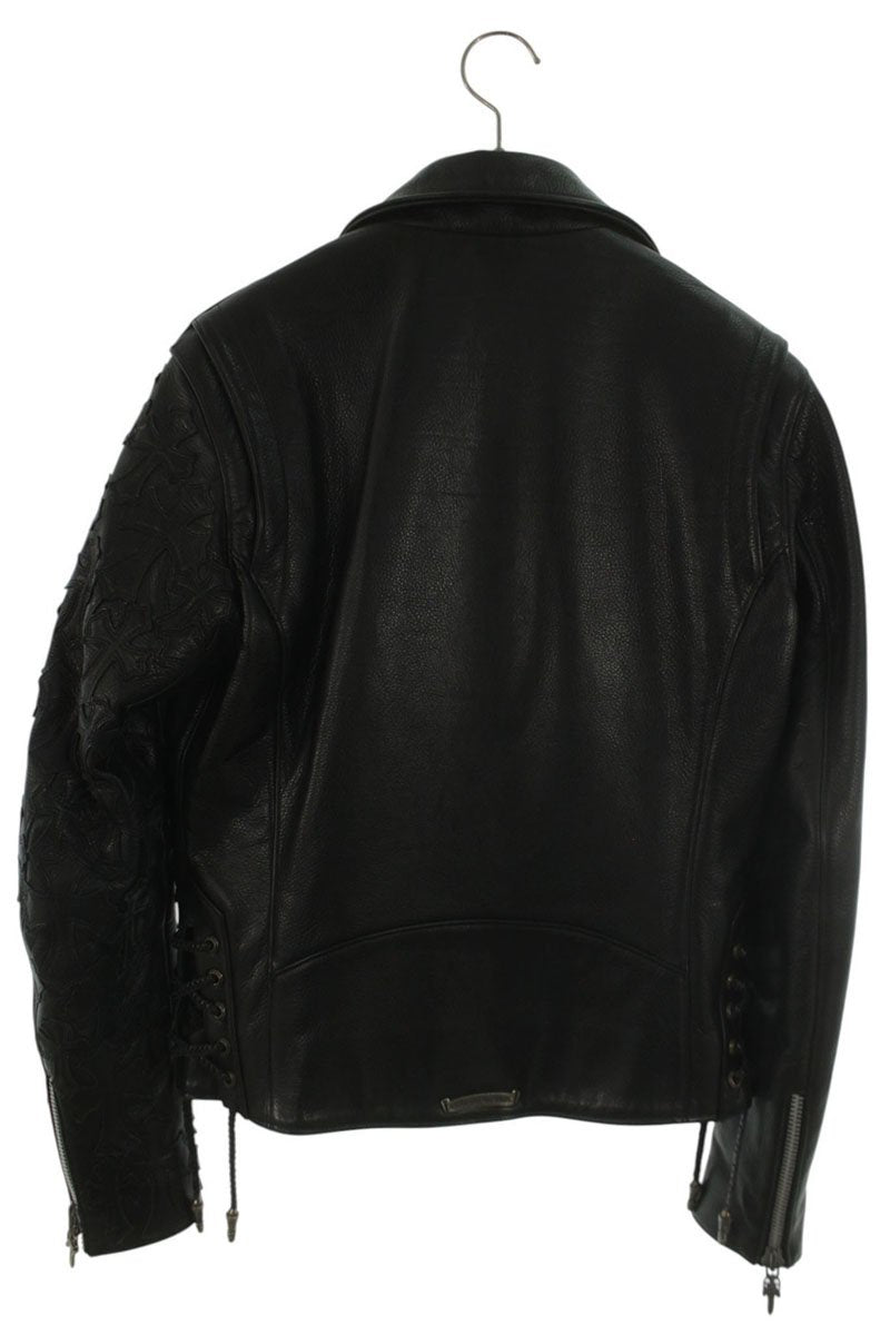 Chrome Hearts J DEAN JJ Cemetery Cross Leather Jacket Size S