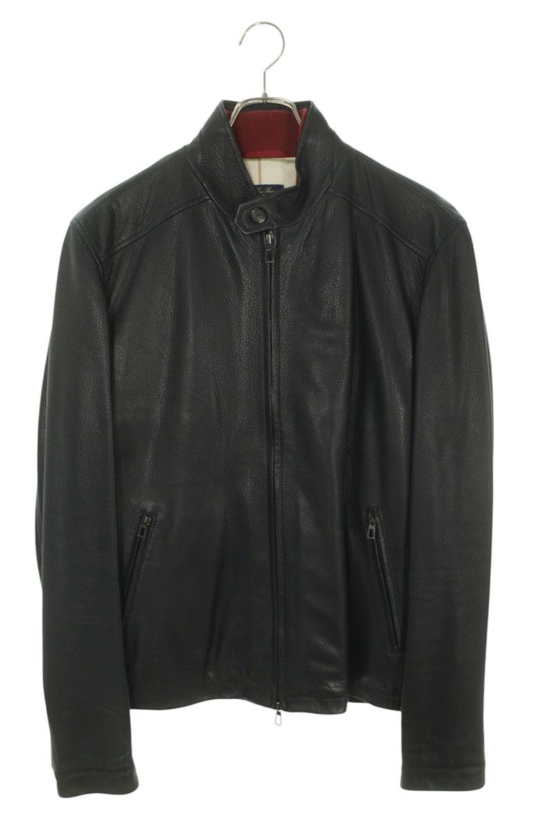 Loro Piana Black Bonded Nylon Single Jacket Size L