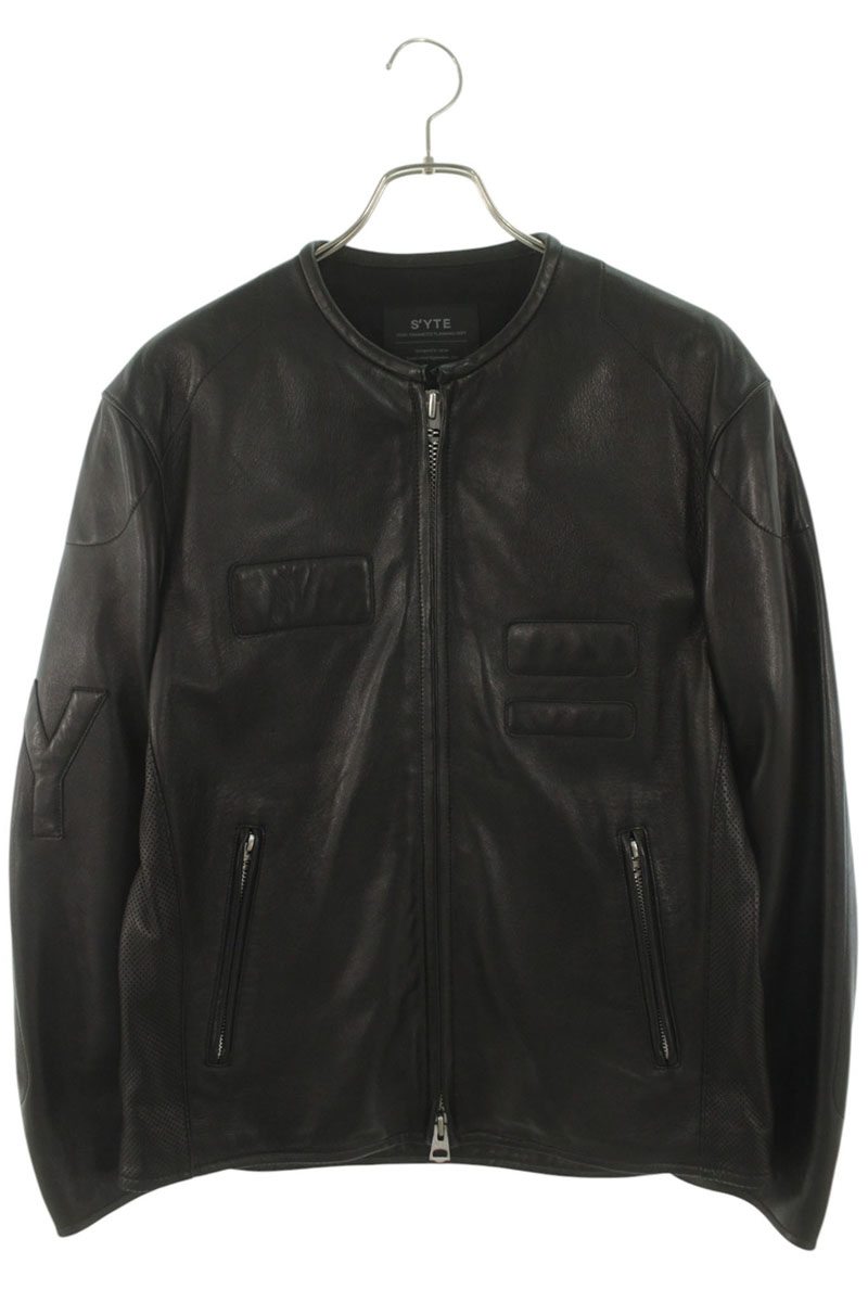 syte Black Lamb Leather Motorcycle Jacket Size XL