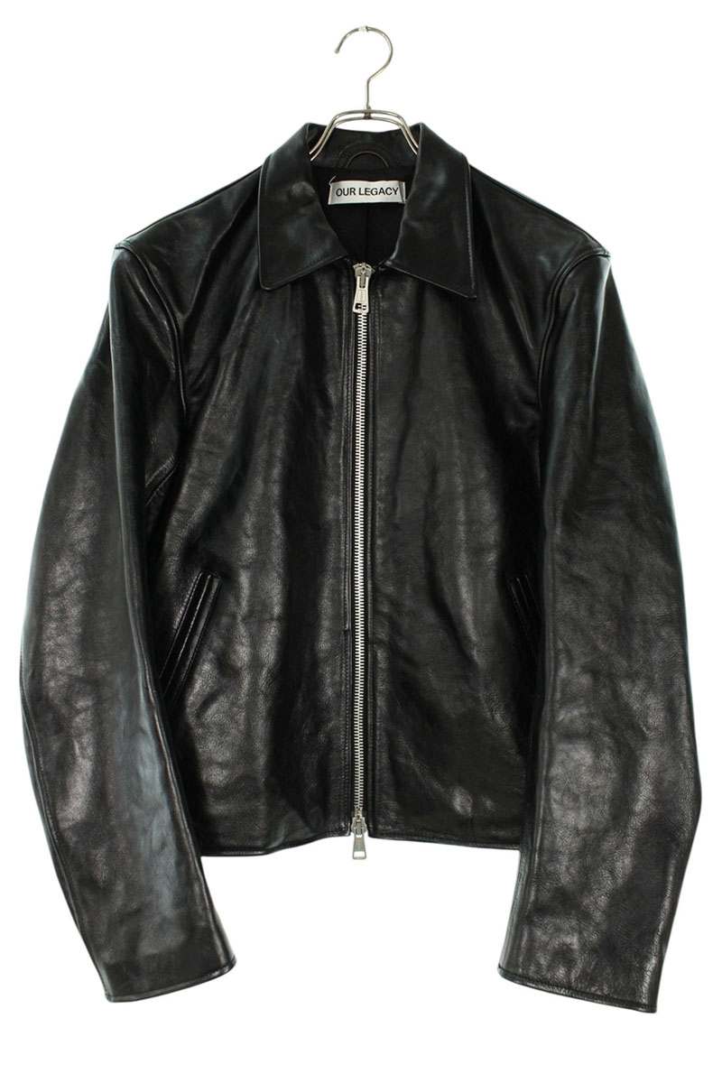 OUR LEGACY Single Leather Mini Jacket Black Size S