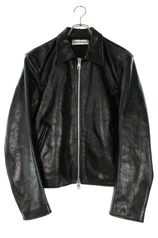 OUR LEGACY Single Leather Mini Jacket Black Size S