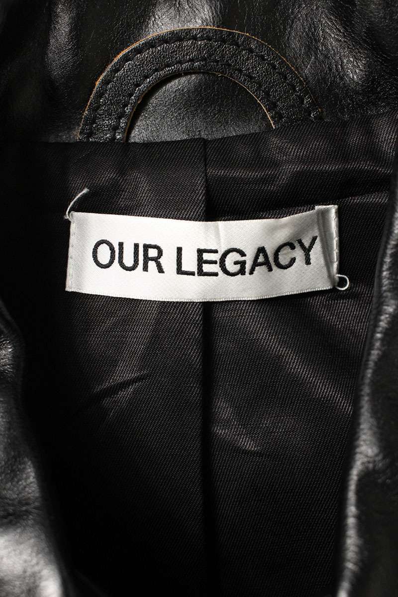 OUR LEGACY Single Leather Mini Jacket Black Size S