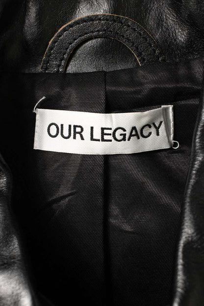 OUR LEGACY Single Leather Mini Jacket Black Size S