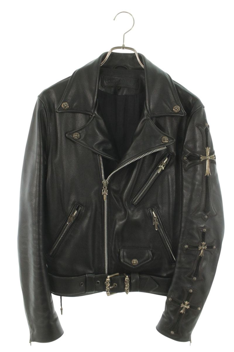Chrome Hearts JJ DEAN Large Cross Leather Jacket Size S