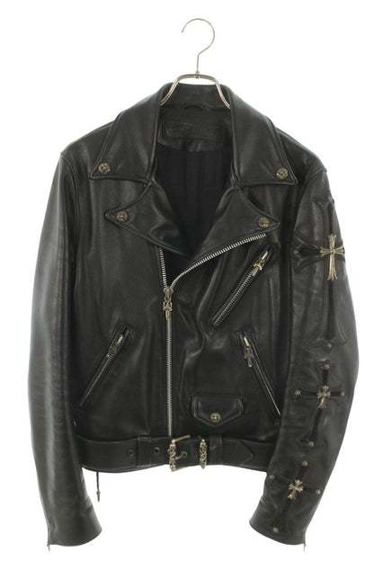 Chrome Hearts JJ DEAN Large Cross Leather Jacket Size S