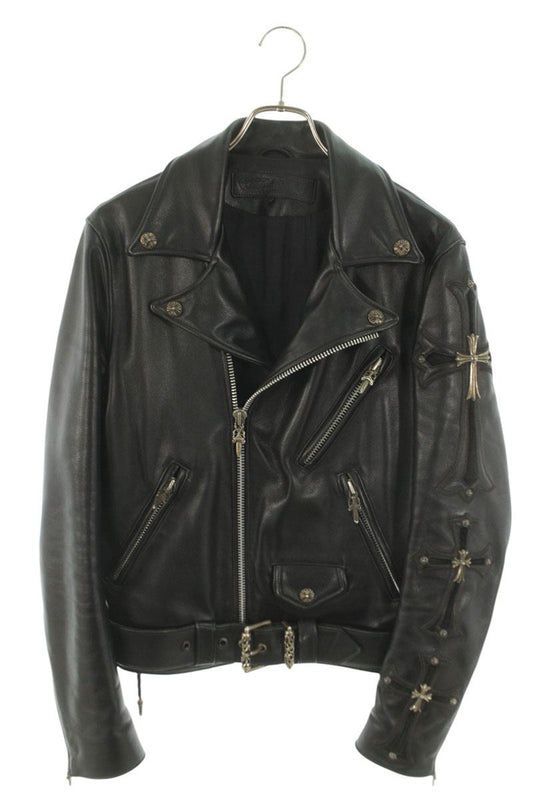 Chrome Hearts JJ DEAN Large Cross Leather Jacket Size S