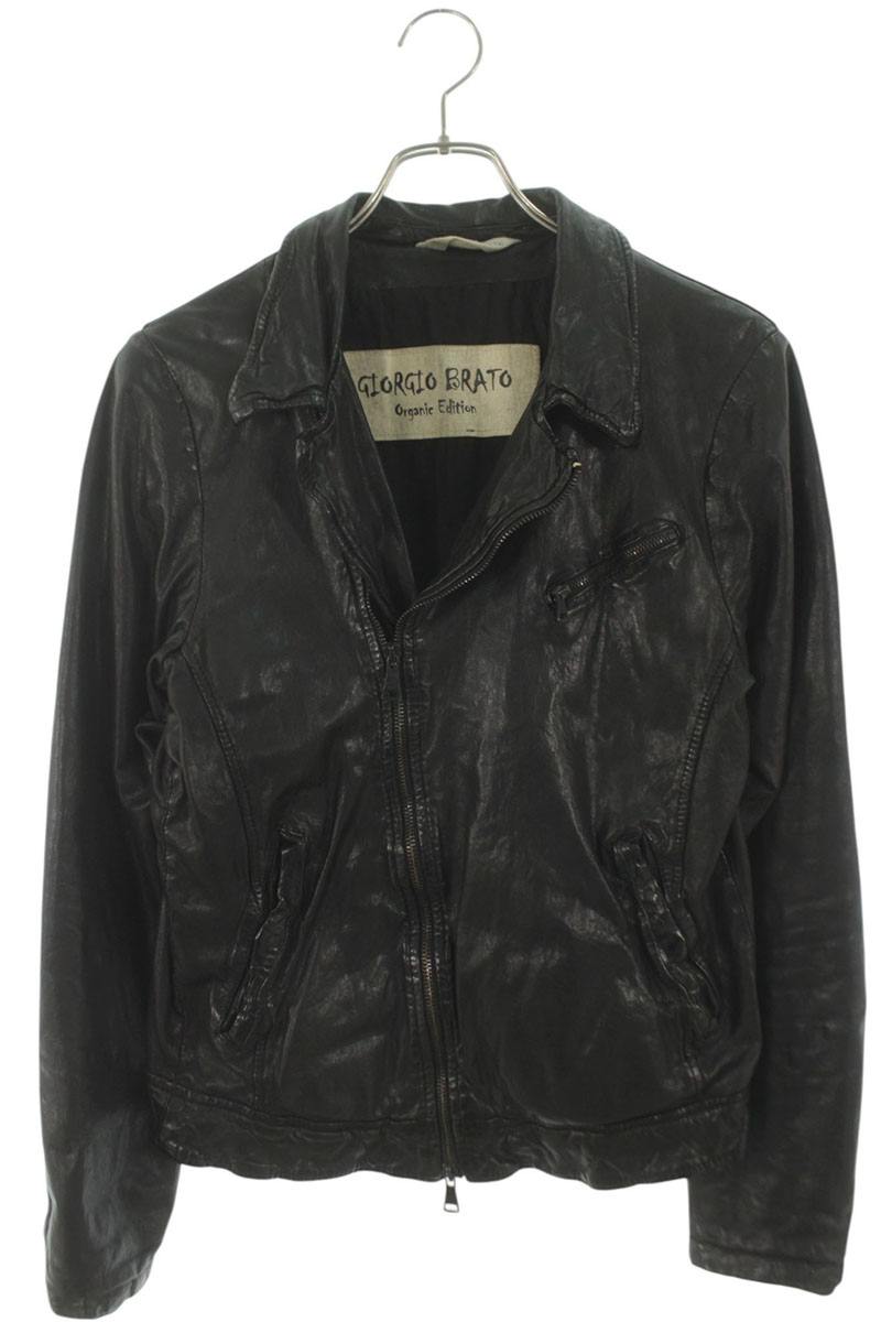 GIORGIO BRATO Black Lamb Leather Jacket Size S