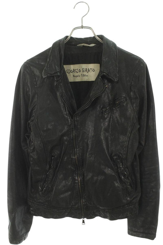 GIORGIO BRATO Black Lamb Leather Jacket Size S