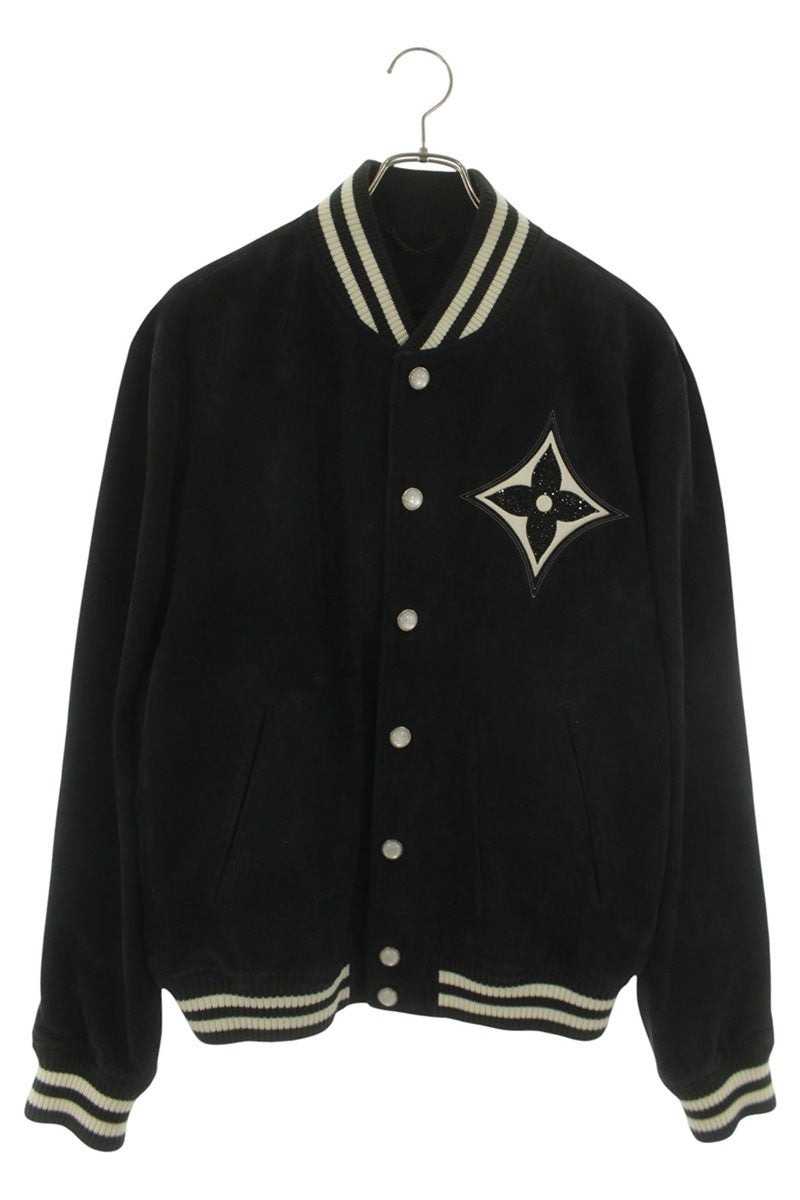 LOUISVUITTON 24AW Embellished Drumskin Bomber Leather Size L