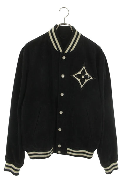 LOUISVUITTON 24AW Embellished Drumskin Bomber Leather Size L
