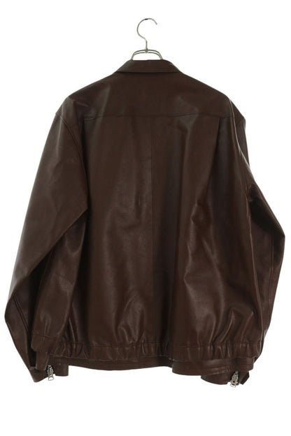 Sacai 26SS Layered Leather Coach Jacket Brown Size L