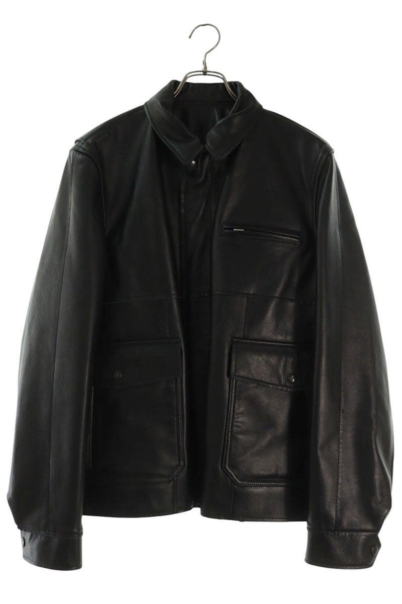 Sacai 26SS Cow Leather Zip-Up Blouson Black Size M