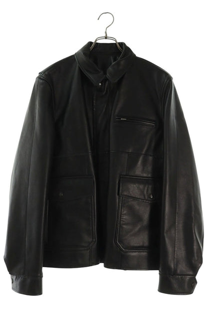 Sacai 26SS Cow Leather Zip-Up Blouson Black Size M