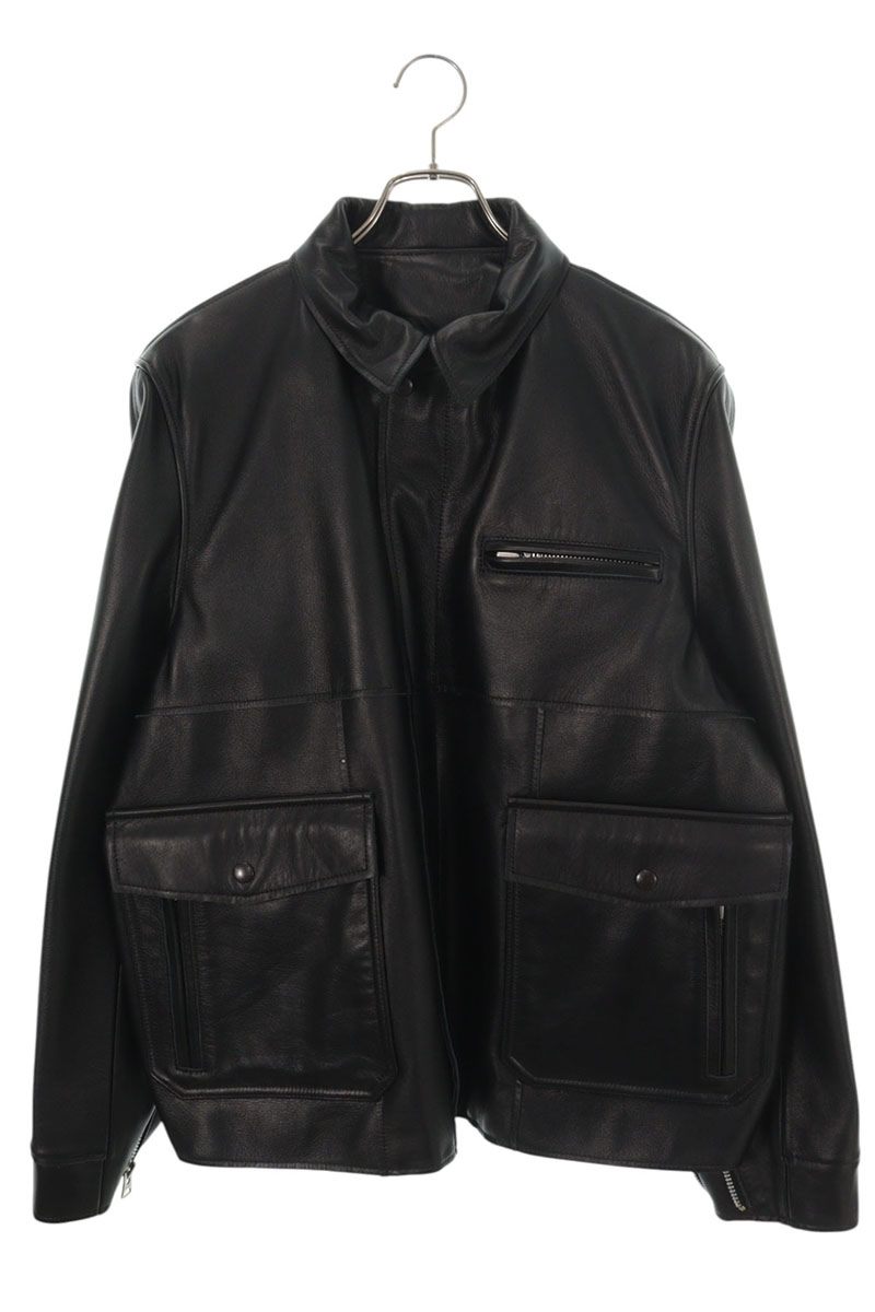 Sacai 26SS Cow Leather Blouson Jacket Black Size 3