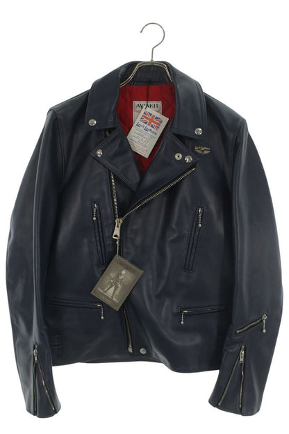 Lewis Leathers 402T Navy Red Horsehide Rider Jacket Size XS