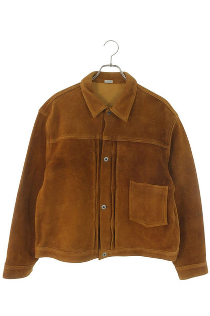 A.PRESSE 25AW Brown Deerskin Suede Leather Jacket Size L