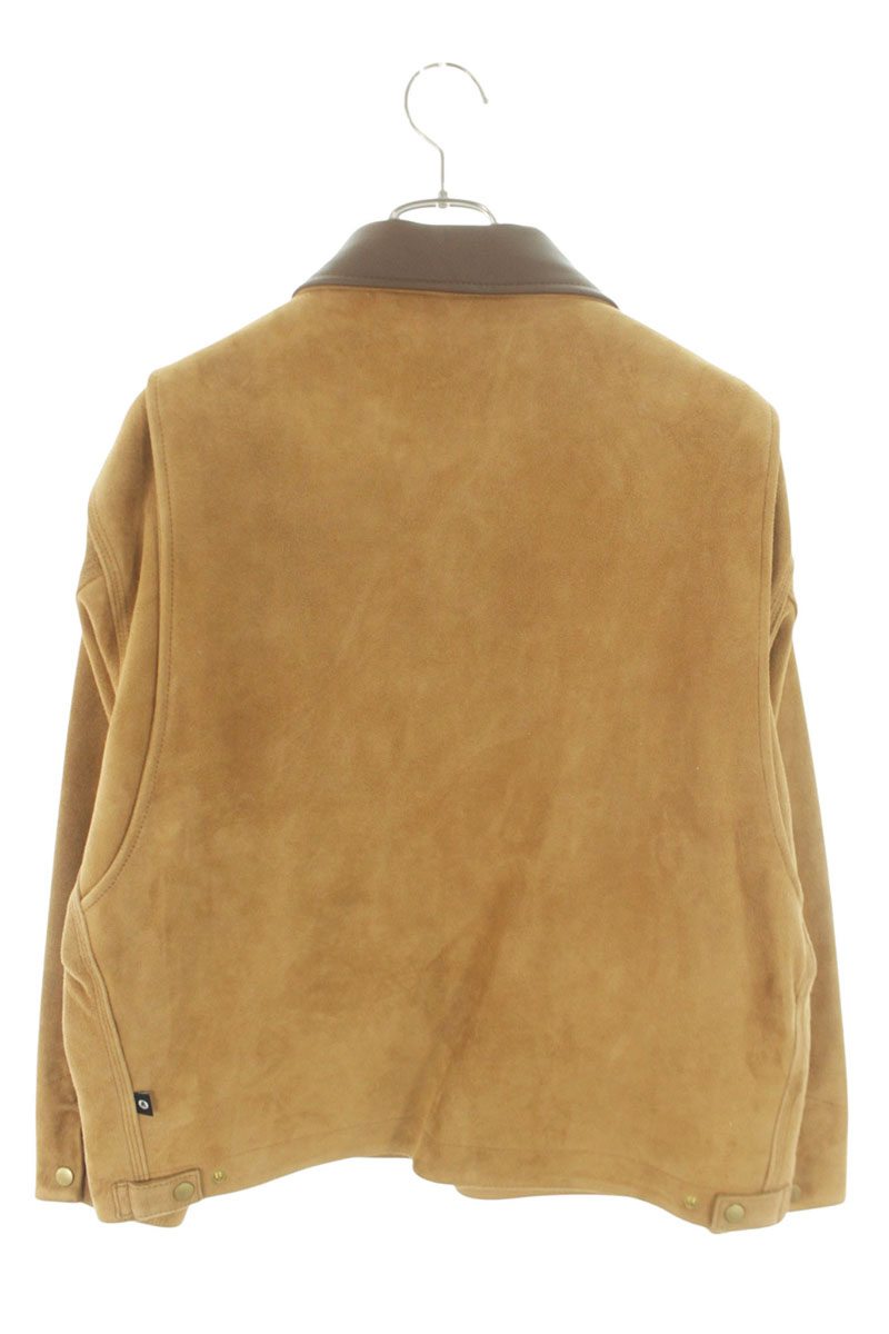 BELL STAMP WEAR Zip Goat Suede Leather Jacket Brown Size M