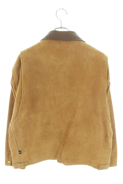 BELL STAMP WEAR Zip Goat Suede Leather Jacket Brown Size M