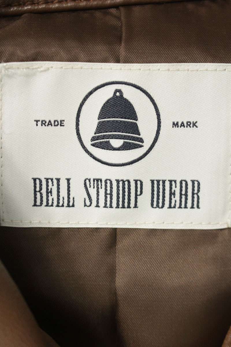 BELL STAMP WEAR Zip Goat Suede Leather Jacket Brown Size M